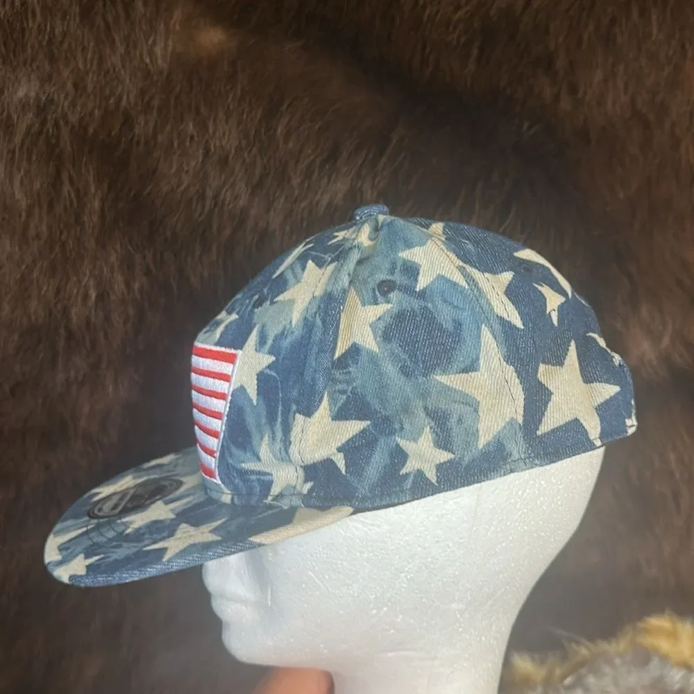 Lucky 7 Blue Denim Cap with Black Accents NWOT (4420) OS